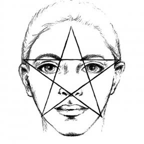 Pentagramm im Gesicht